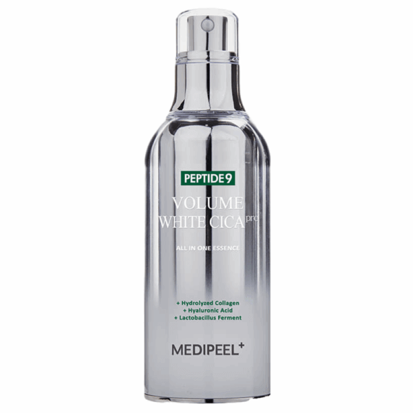 Уход за кожей с акне Осветляющая кислородная эссенция MEDIPEEL Peptide 9 Volume White Cica Essence PRO