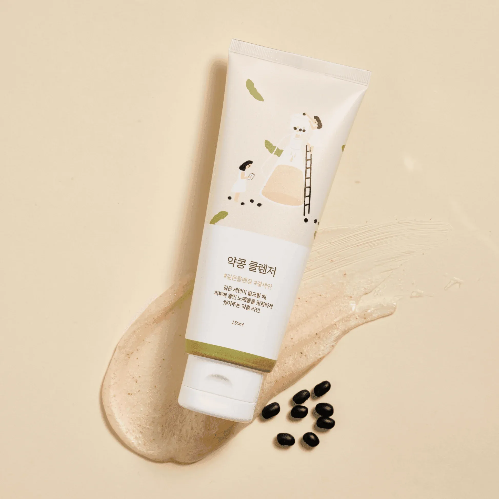 Антивозрастная мягкая пенка-гоммаж для умывания с соей Round Lab Soybean Cleanser Round Lab Soybean Cleanser 2