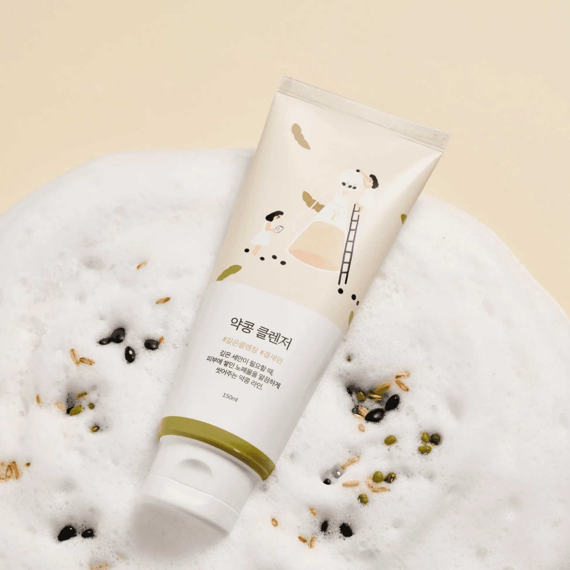 Антивозрастная мягкая пенка-гоммаж для умывания с соей Round Lab Soybean Cleanser Round Lab Soybean Cleanser 3