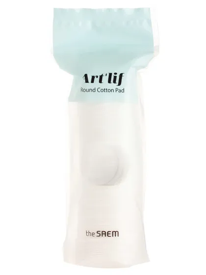 Пэды для лица хлопковые очищающие The Saem Art'Lif Round Cotton Pad