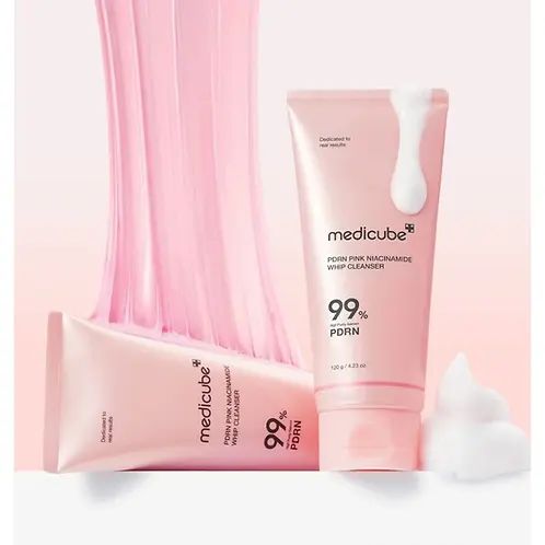 Пенка для умывания с ПДРН для глубокого очищения пор Medicube PDRN Pink Niacinamide Whip Cleanser Medicube PDRN Pink Niacinamide Whip Cleanser 7