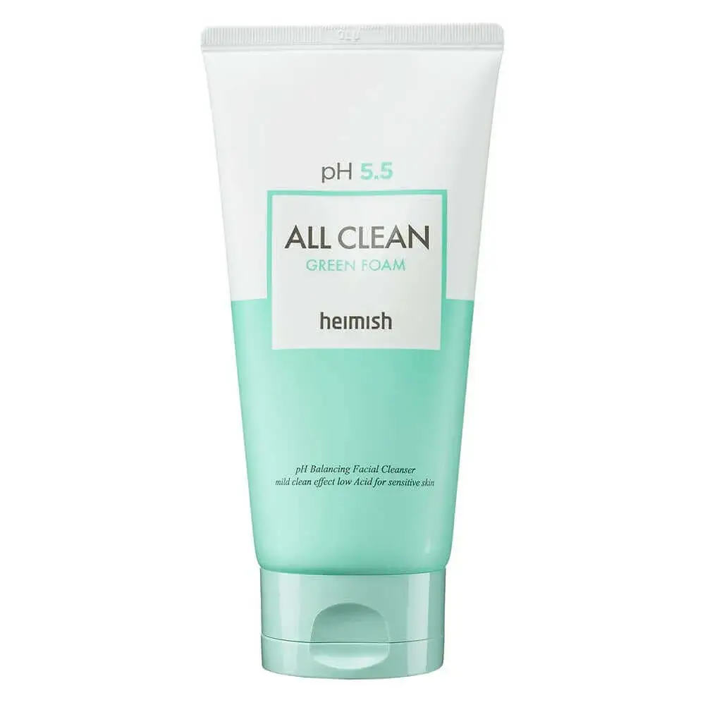 Слабокислотный гель для умывания для чувствительной кожи Heimish pH 5.5 All Clean Green Foam Слабокислотный гель для умывания для чувствительной кожи Heimish pH 5.5 All Clean Green Foam