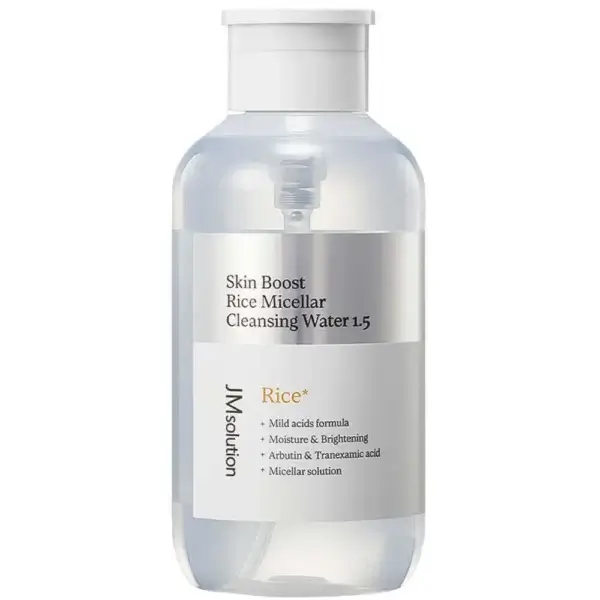 Мицеллярная вода с рисом для чувствительной кожи JMsolution Skin Boost Rice Micellar Cleansing Water 1.5