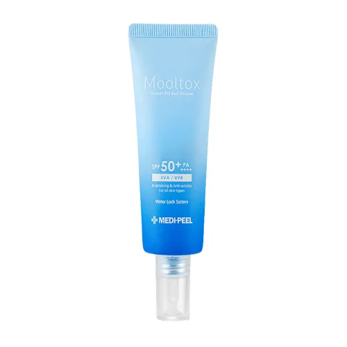 Ультра легкая увлажняющая солнцезащитная сыворотка MEDIPEEL Aqua Mooltox Water-Fit Sun Serum SPF50+ PA++++