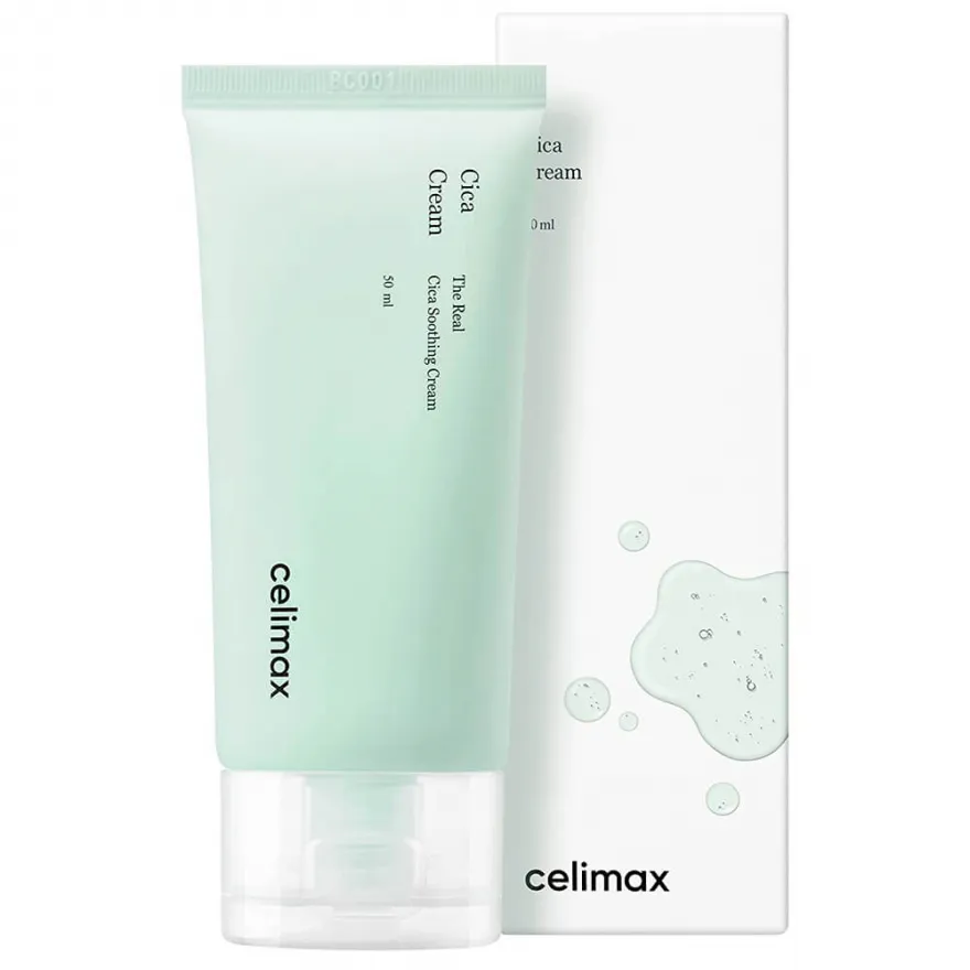 Успокаивающий легкий крем с экстрактом центеллы Celimax The Real Cica Soothing Cream Celimax The Real Cica Soothing Cream 4