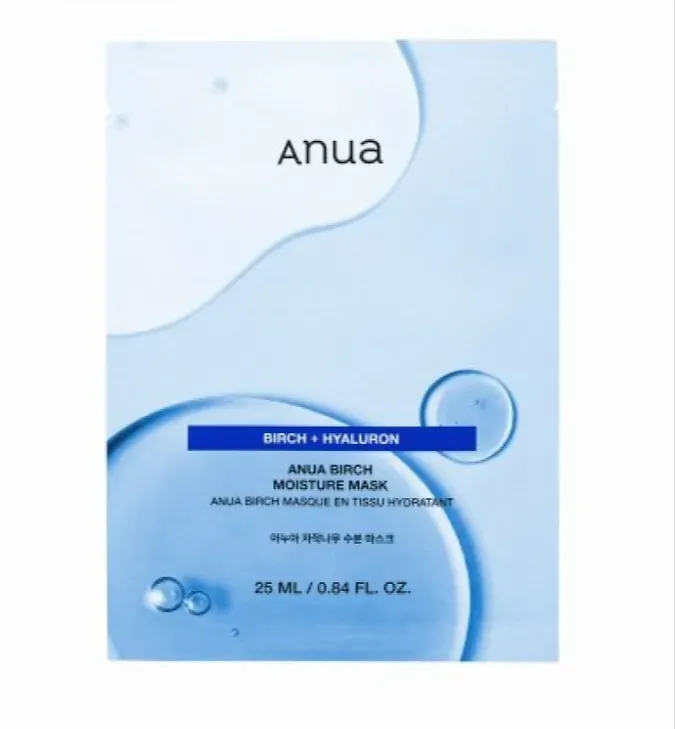 Увлажняющая тканевая маска с берёзовым соком Anua Birch Moisture Mask Увлажняющая тканевая маска с берёзовым соком Anua Birch Moisture Mask