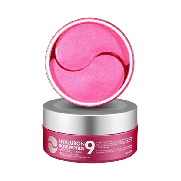 Омолаживающие патчи с экстрактом розы и пептидами MEDIPEEL Hyaluron Rose Peptide 9 Ampoule Eye Patch