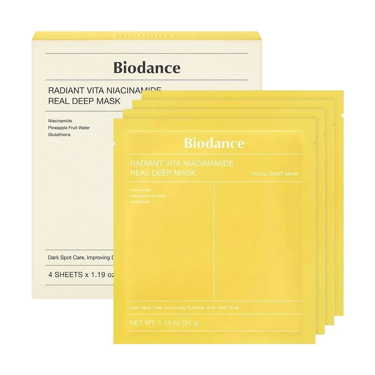 Гидрогелевая маска с ниацинамидом для сияния кожи Biodance Radiant Vita Niacinamide Real Deep Mask Biodance Radiant Vita Niacinamide Real Deep Mask 6