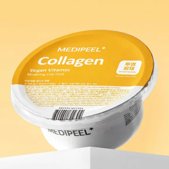 Витаминная альгинатная маска с коллагеном для сияния кожи MEDIPEEL Collagen Vegan Vitamin Modeling Cup Pack