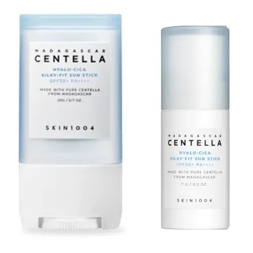Солнцезащитный стик с шёлковым финишем SKIN1004 Hyalu-Cica Silky-Fit Sun Stick SPF50+ PA++++