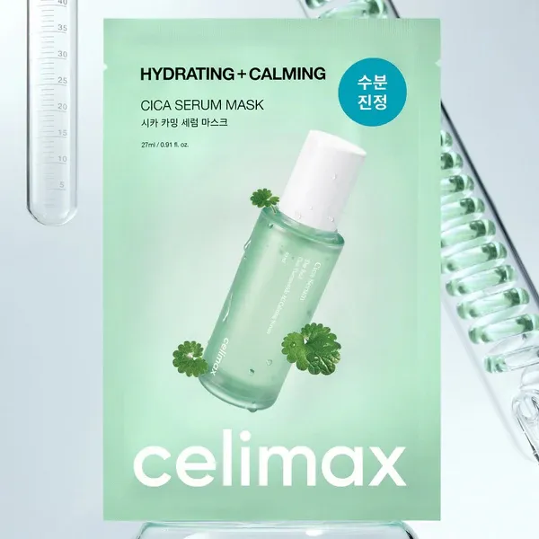 Успокаивающая тканевая маска с центеллой Celimax Hydrating+Calming Cica Serum Mask Celimax Hydrating+Calming Cica Serum Mask 6