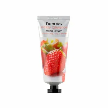 Увлажняющий крем для рук с клубникой FarmStay Visible Difference Hand Cream Strawberry