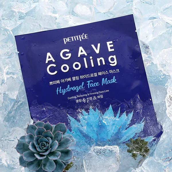 Охлаждающая гидрогелевая маска от отеков с экстрактом агавы Petitfee Agave Cooling Hydrogel Face Mask Petitfee Agave Cooling Hydrogel Face Mask 4