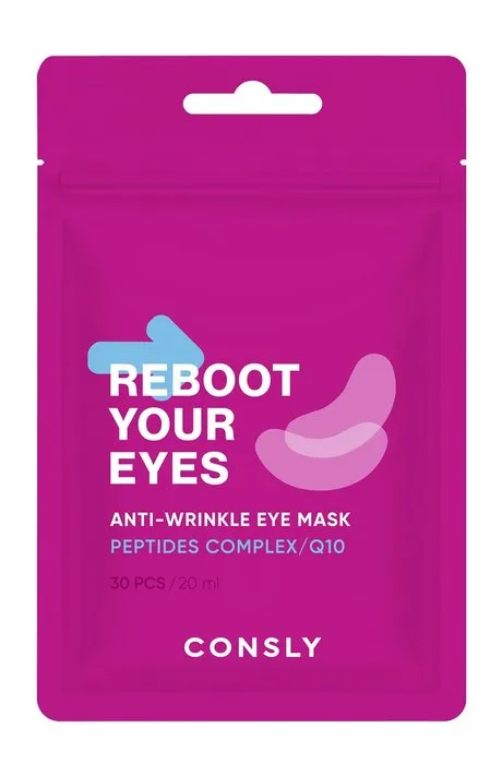 Маска-патчи тканевые от морщин с коэнзимом Q10 и пептидами Consly Reboot Your Eyes Peptides & Q10 Маска-патчи тканевые от морщин с коэнзимом Q10 и пептидами Consly Reboot Your Eyes Peptides & Q10