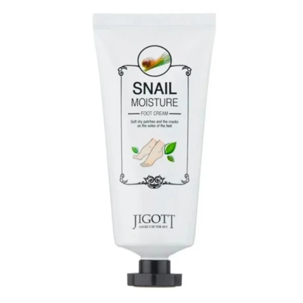 Смягчающий крем для ног с муцином улитки Jigott Snail Moisture Foot Cream