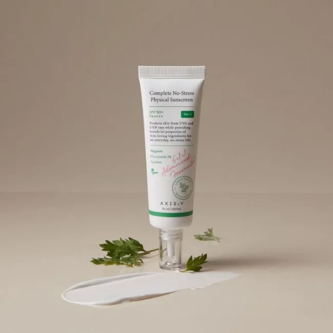 Лёгкий минеральный санскрин с ниацинамидом AXIS-Y Complete No-Stress Physical Sunscreen V. 3 SPF50+ PA++++ AXIS-Y Complete No-Stress Physical Sunscreen V. 3 SPF50+ PA++++ 2
