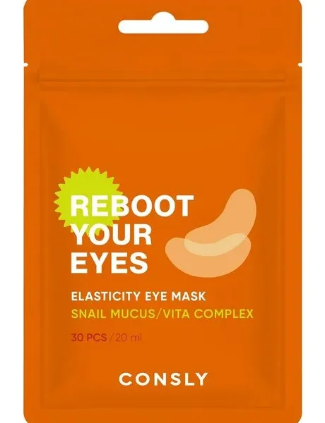 Осветляющие тканевые патчи с муцином улитки и витаминным комплексом Consly Reboot Your Eyes Elasticity Eye Mask