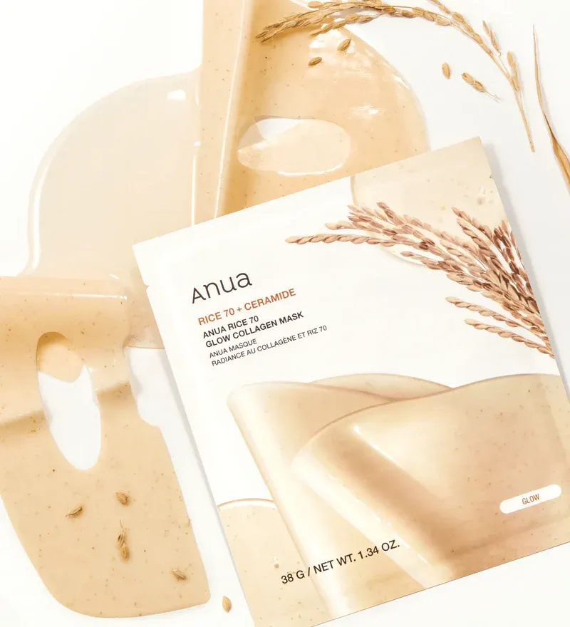 Гидрогелевая маска с рисом для сияния кожи Anua Rice 70 Glow Collagen Mask Anua Rice 70 Glow Collagen Mask 2