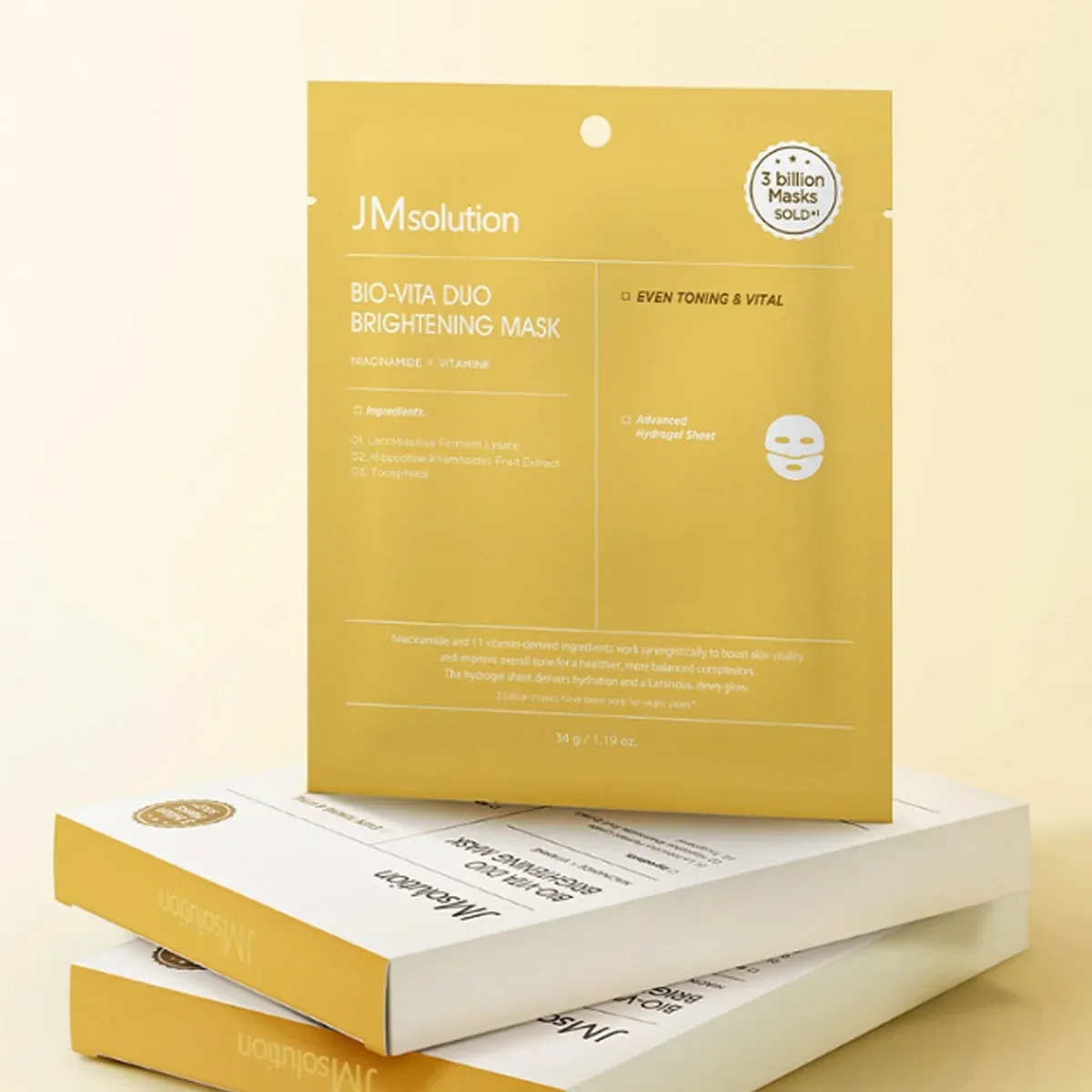 Био-витаминная осветляющая маска с ниацинамидом JMsolution Bio-Vita Duo Brightening Mask JMsolution Bio-Vita Duo Brightening Mask 2
