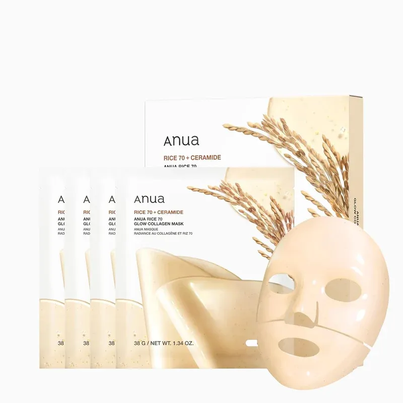 Гидрогелевая маска с рисом для сияния кожи Anua Rice 70 Glow Collagen Mask Anua Rice 70 Glow Collagen Mask 5