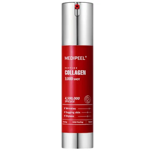 Обновляющая коллагеновая лифтинг-сыворотка с микроиглами и пептидами MEDIPEEL Red Lacto Collagen Peptide 3000 Shot Serum