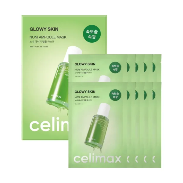 Маска с экстрактом нони для здорового сияния кожи Celimax Glowy Skin Noni Ampoule Mask