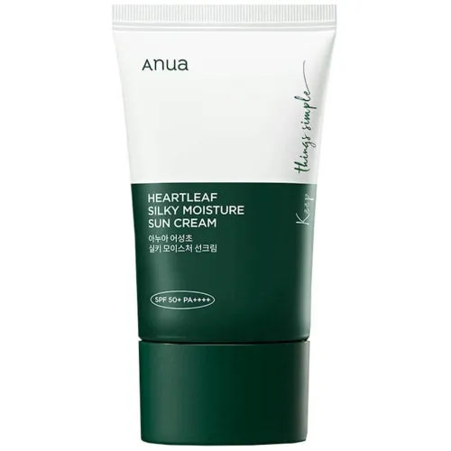 Успокаивающий солнцезащитный крем с экстрактом хауттюйнии Anua Heartleaf Silky Moisture Sun Cream SPF50+PA++++