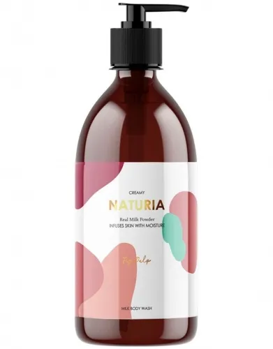 Увлажняющий крем-гель для душа с ароматом инжира Naturia Creamy Milk Body Wash Fig Pulp