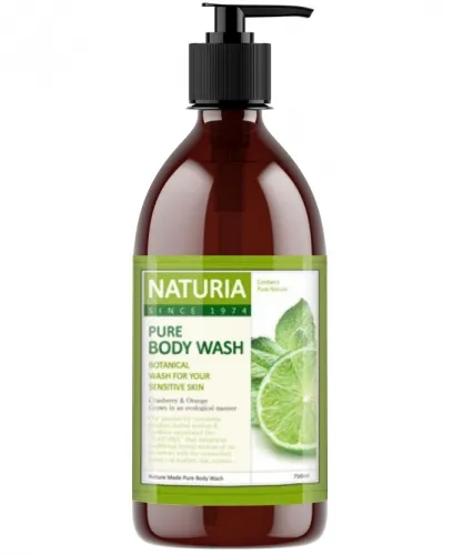 Освежающий гель для душа с мятой и лаймом NATURIA Pure Body Wash Wild Mint & Lime