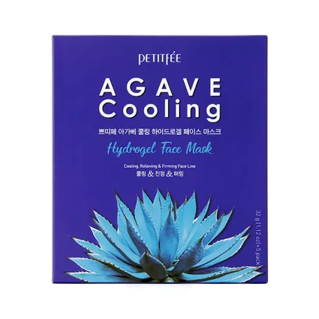 Охлаждающая гидрогелевая маска от отеков с экстрактом агавы Petitfee Agave Cooling Hydrogel Face Mask