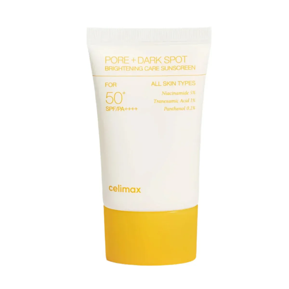 Осветляющий солнцезащитный крем с ниацинамидом Celimax Pore+Dark Spot Brightening Care Sunscreen SPF50+ PA++++ Осветляющий солнцезащитный крем с ниацинамидом Celimax Pore+Dark Spot Brightening Care Sunscreen SPF50+ PA++++