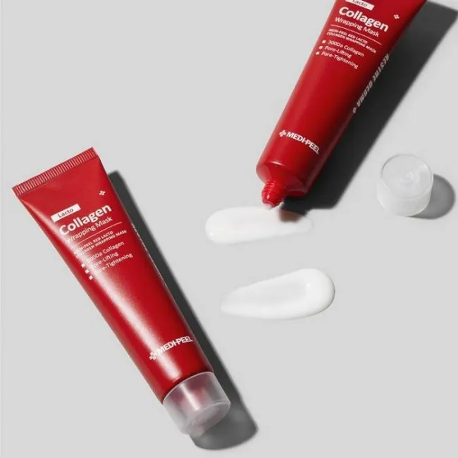 Лифтинговая маска-плёнка с коллагеном для сужения пор MEDIPEEL Red Lacto Collagen Wrapping Mask MEDIPEEL Red Lacto Collagen Wrapping Mask 4