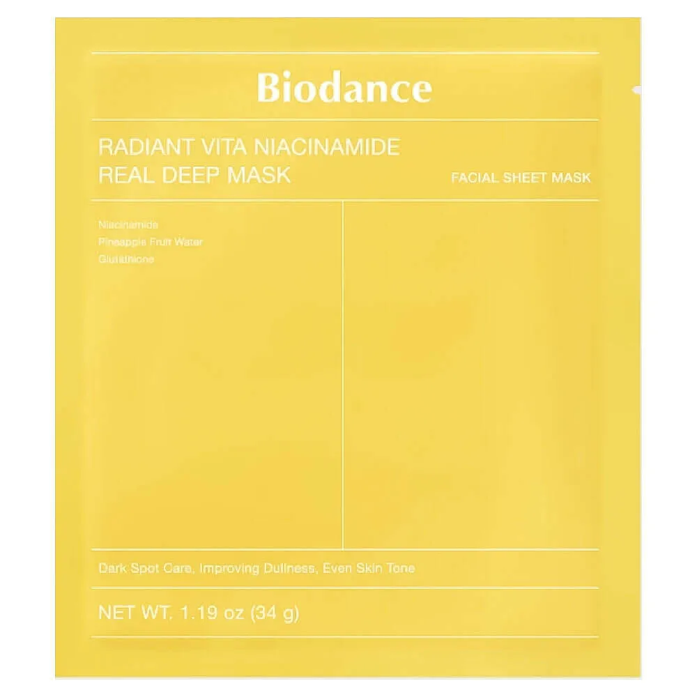 Гидрогелевая маска с ниацинамидом для сияния кожи Biodance Radiant Vita Niacinamide Real Deep Mask Гидрогелевая маска с ниацинамидом для сияния кожи Biodance Radiant Vita Niacinamide Real Deep Mask