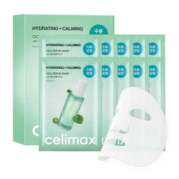 Успокаивающая тканевая маска с центеллой Celimax Hydrating+Calming Cica Serum Mask Celimax Hydrating+Calming Cica Serum Mask 3