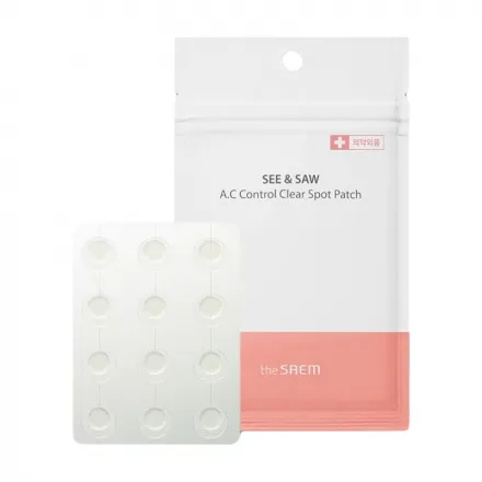 Противовоспалительные патчи от прыщей The Saem See & Saw A.C Control Clear Spot Patch