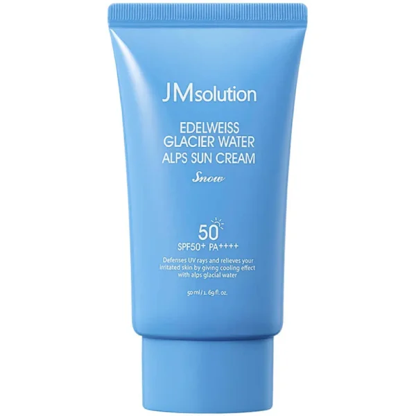 Охлаждающий солнцезащитный крем JMsolution Edelweiss Glacier Water Alps Sun Cream Snow SPF50+ PA++++