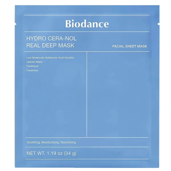 Ночная гидрогелевая маска с церамидами для сухой кожи Biodance Hydro Cera-Nol Real Deep Mask