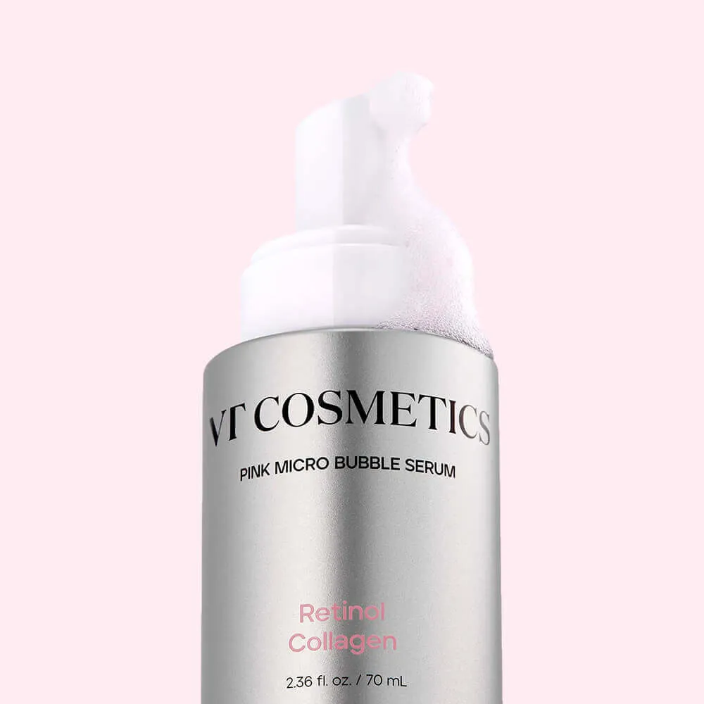 Антивозрастная пузырьковая сыворотка с ретинолом VT Cosmetics Retinol Collagen Pink Micro Bubble Serum VT Cosmetics Retinol Collagen Pink Micro Bubble Serum 3