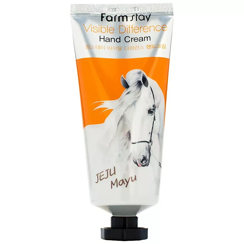 Питательный крем для очень сухой кожи рук с лошадиным жиром FarmStay Visible Difference Hand Cream Horse Oil Питательный крем для очень сухой кожи рук с лошадиным жиром FarmStay Visible Difference Hand Cream Horse Oil