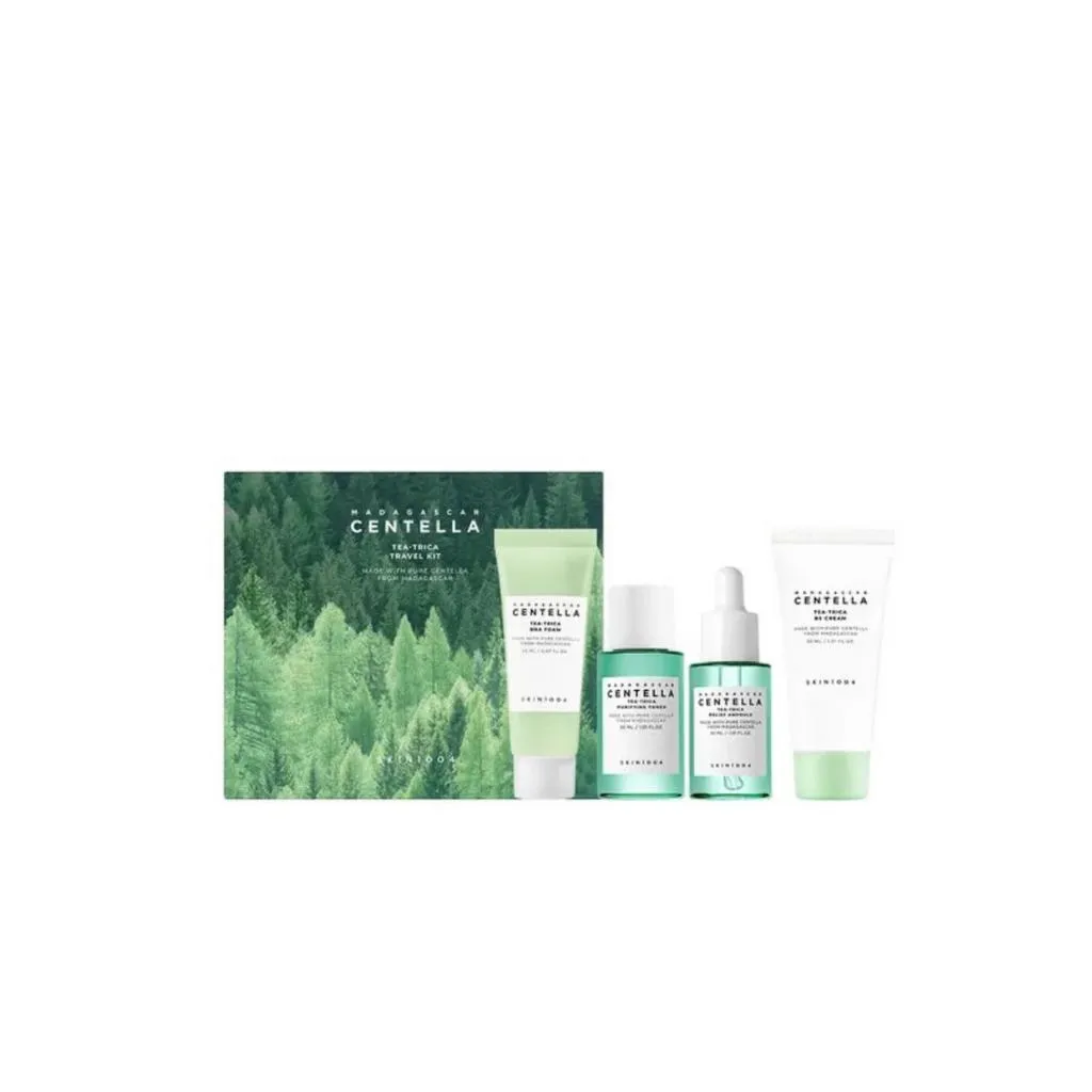 Дорожный набор миниатюр для проблемной кожи SKIN1004 Madagascar Centella Tea-Trica Travel Kit Дорожный набор миниатюр для проблемной кожи SKIN1004 Madagascar Centella Tea-Trica Travel Kit