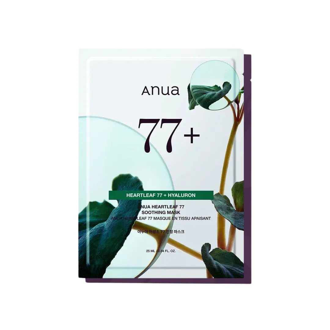 Восстанавливающая тканевая маска на основе хауттюйнии Anua Heartleaf 77% Soothing Sheet Mask Восстанавливающая тканевая маска на основе хауттюйнии Anua Heartleaf 77% Soothing Sheet Mask