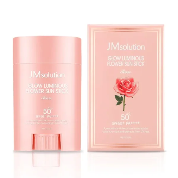 Омолаживающий солнцезащитный стик с розой JMsolution Glow Luminous Flower Sun Stick SPF50+ PA++++