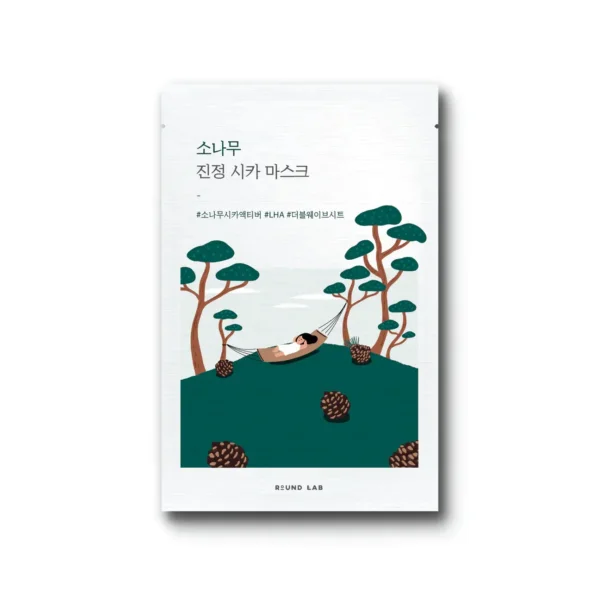 Успокаивающая маска с экстрактами сосны и центеллы Round Lab Pine Calming Cica Mask Sheet