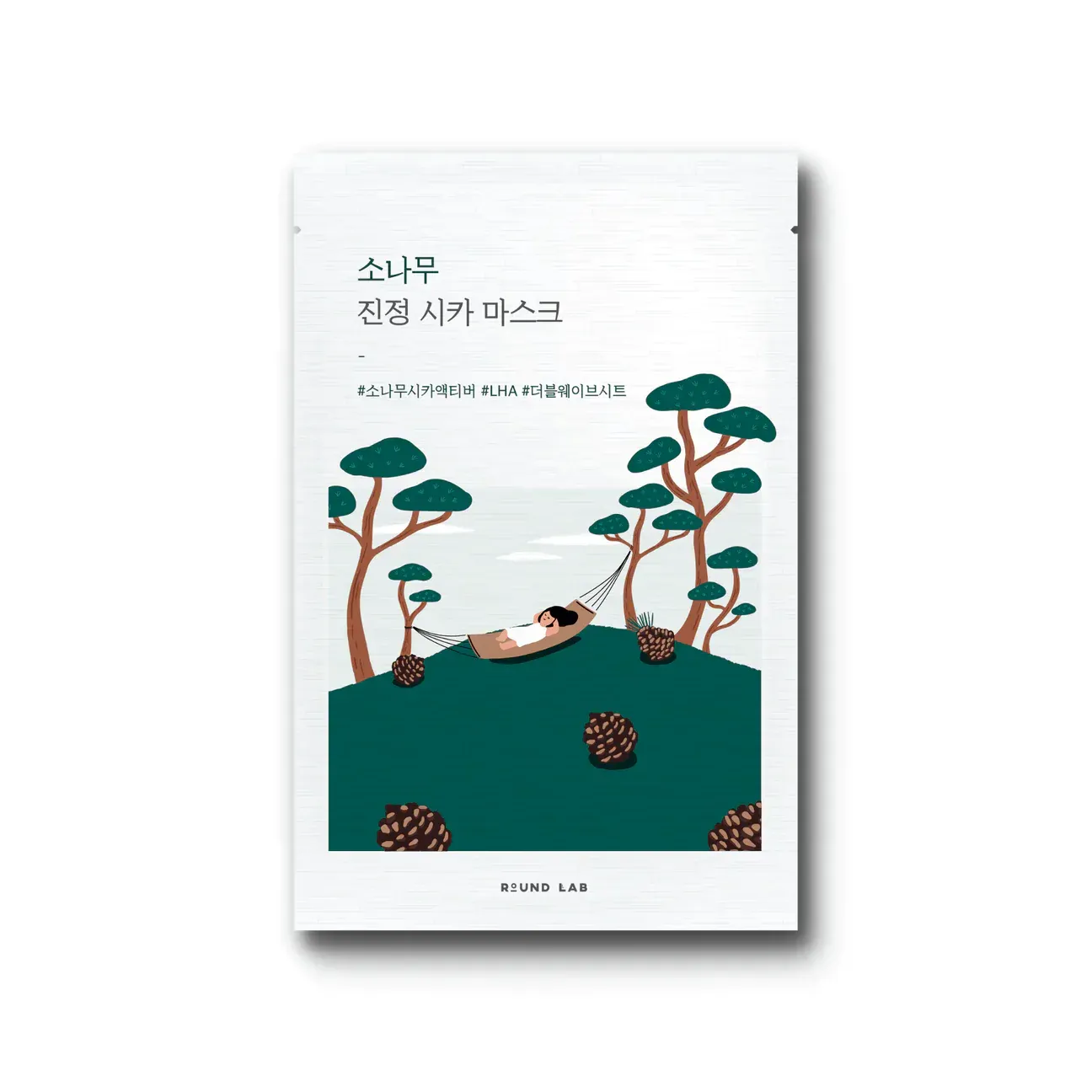 Успокаивающая маска с экстрактами сосны и центеллы Round Lab Pine Calming Cica Mask Sheet Успокаивающая маска с экстрактами сосны и центеллы Round Lab Pine Calming Cica Mask Sheet