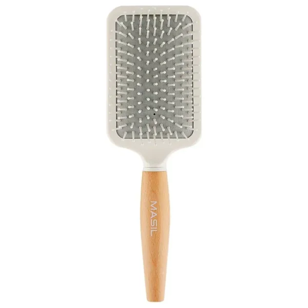 Массажная антистатичная расчёска для волос Masil Wooden Paddle Brush
