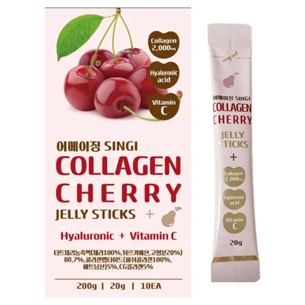 Коллагеновое желе со вкусом вишни Singi Collagen Cherry Jelly Sticks