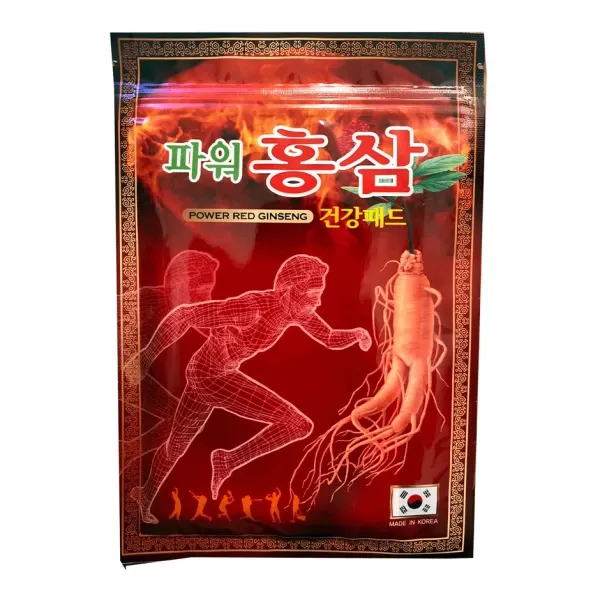 Пластырь согревающий обезболивающий с красным женьшенем DAEJEON Power Red Ginseng