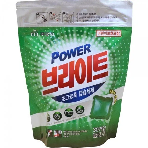 Концентрированные капсулы для стирки Mukunghwa Power Bright Laundry Capsule Detergent