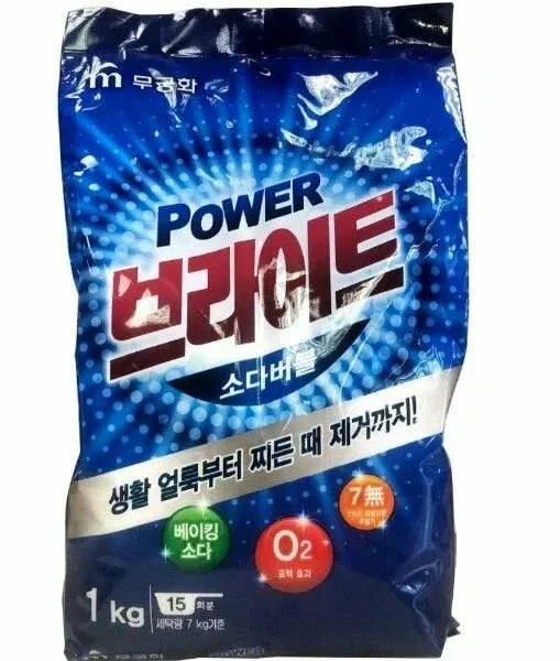 Стиральный порошок для стирки в холодной воде белого и цветного Mukunghwa Power Bright Refill Type