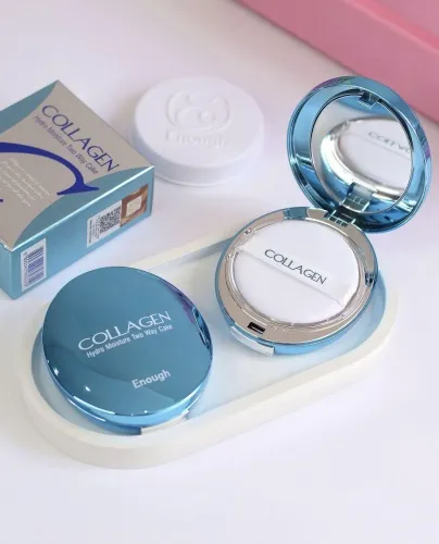 Увлажняющая коллагеновая пудра со сменным блоком Enough Collagen Hydro Moisture Two Way Cake SPF25 PA++ Enough Collagen Hydro Moisture Two Way Cake SPF25 PA++ 5